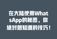在大陆使用WhatsApp的秘密,你绝对想知道的技巧!-WhatsApp web